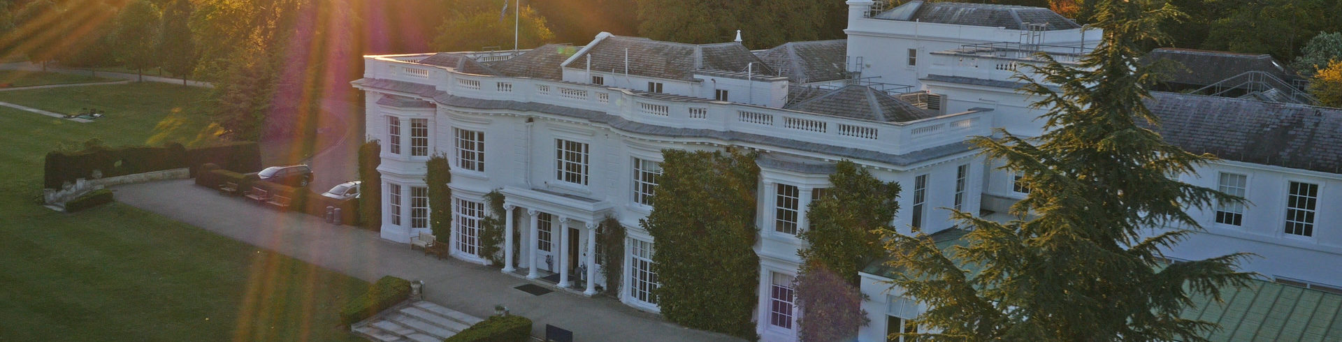 A photo of Henley Business School main white house