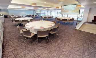 A photo of Meadow Suite upper floor with meeting layout