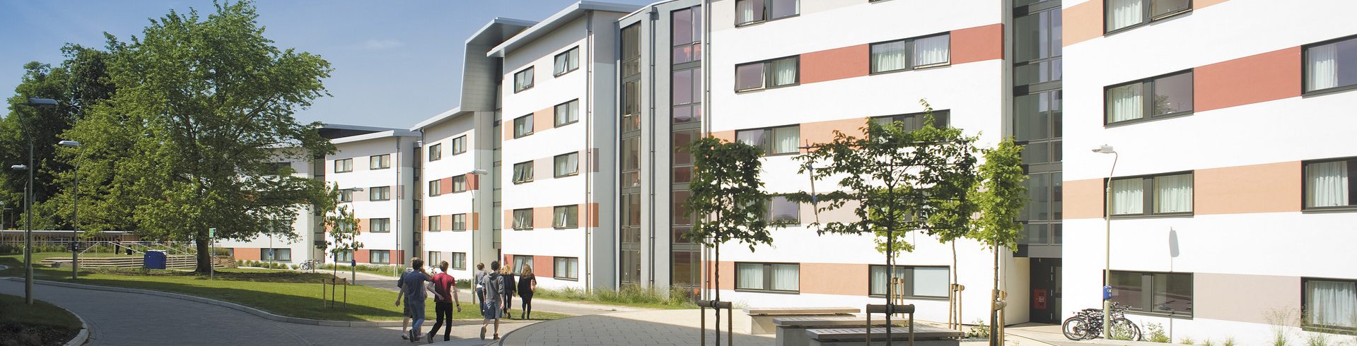 An outside photo of University of Reading halls acommodation