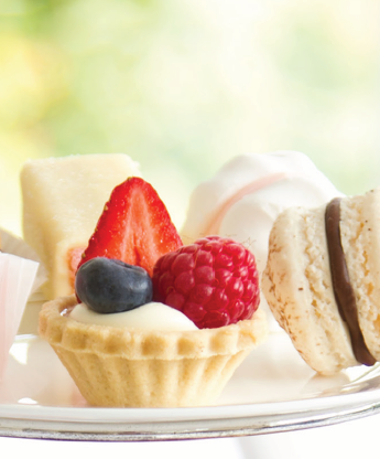A photo of an afternoon tea cake